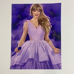 Taylor Swift beautiful purple canvus picture 15 3/4”x12”